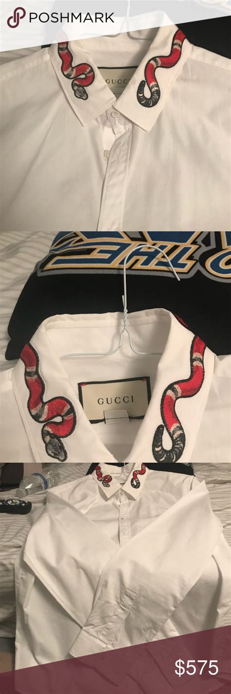 gucci snake button down|Gucci Dress Shirts for Men .